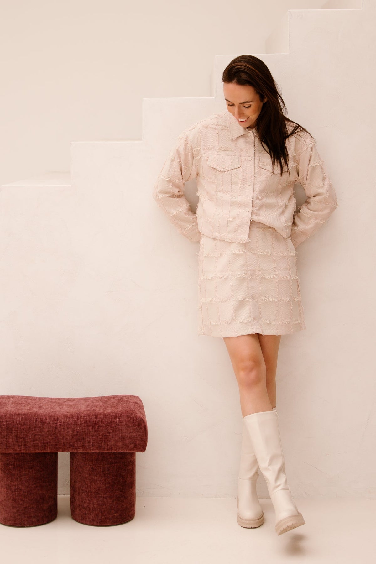 Yve Skirt Sand - Bij Keesje - FLURESK - rokken