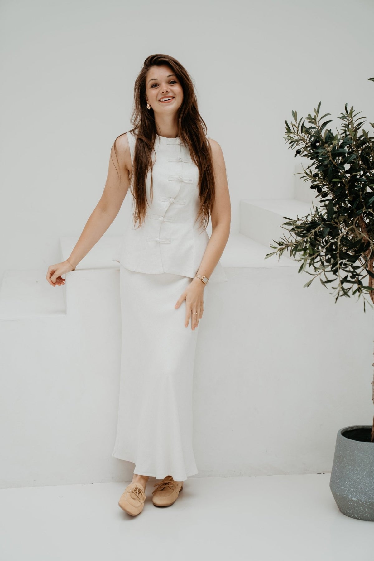 Yvi gilet asymmetrisch - Bij Keesje - Bij Keesje - Gilet