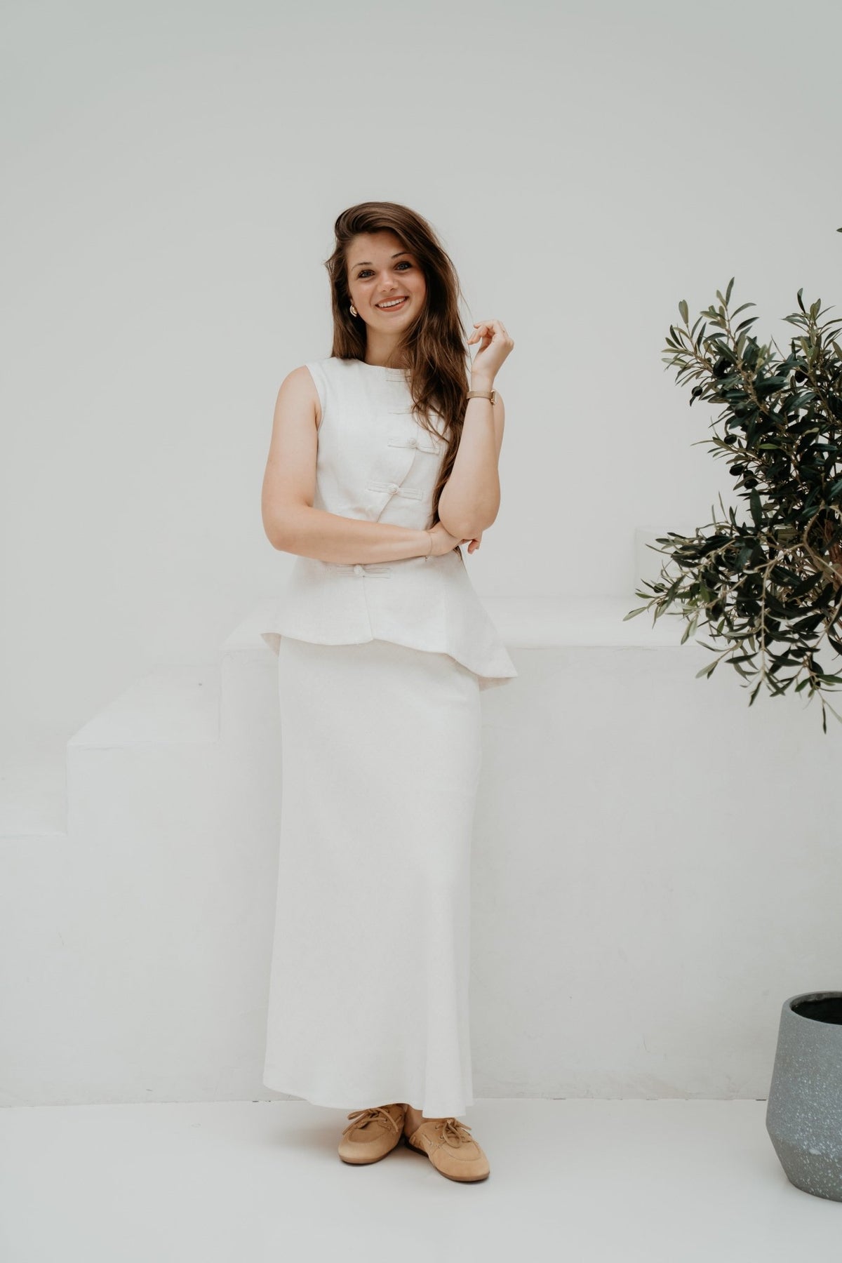 Yvi gilet asymmetrisch - Bij Keesje - Bij Keesje - Gilet