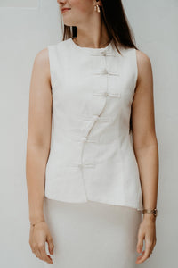 Yvi gilet asymmetrisch - Bij Keesje - Bij Keesje - Gilet