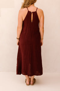 Zahra bordeaux jurk - Bij Keesje - Bij Keesje - jurk