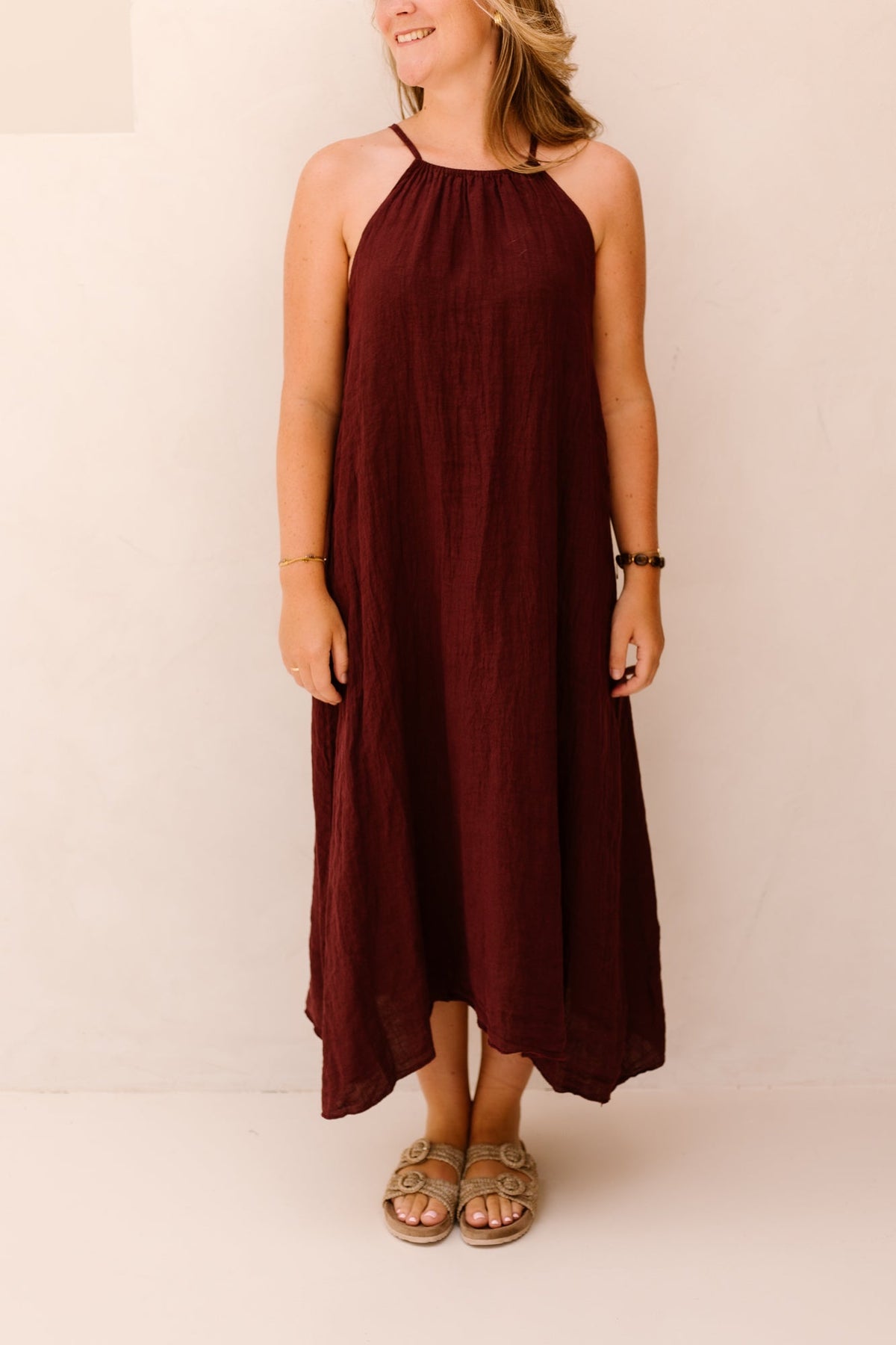 Zahra bordeaux jurk - Bij Keesje - Bij Keesje - jurk