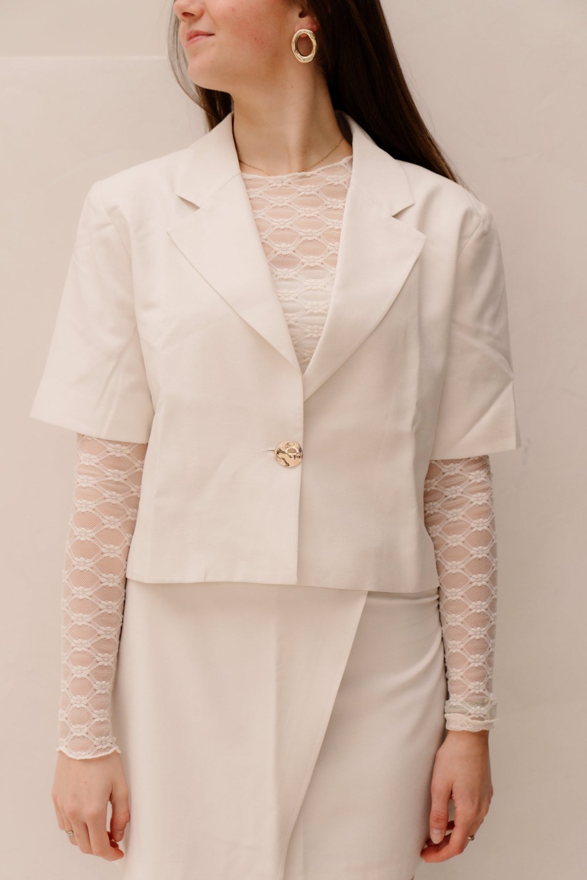 Zaoi Colbert Short Ecru - Bij Keesje - Ange - blazer