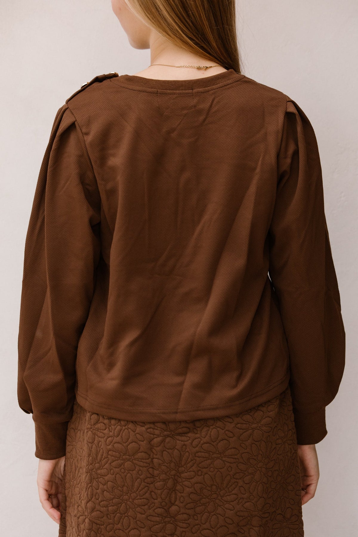 Zara top donkerbruin - Bij Keesje - Bij Keesje