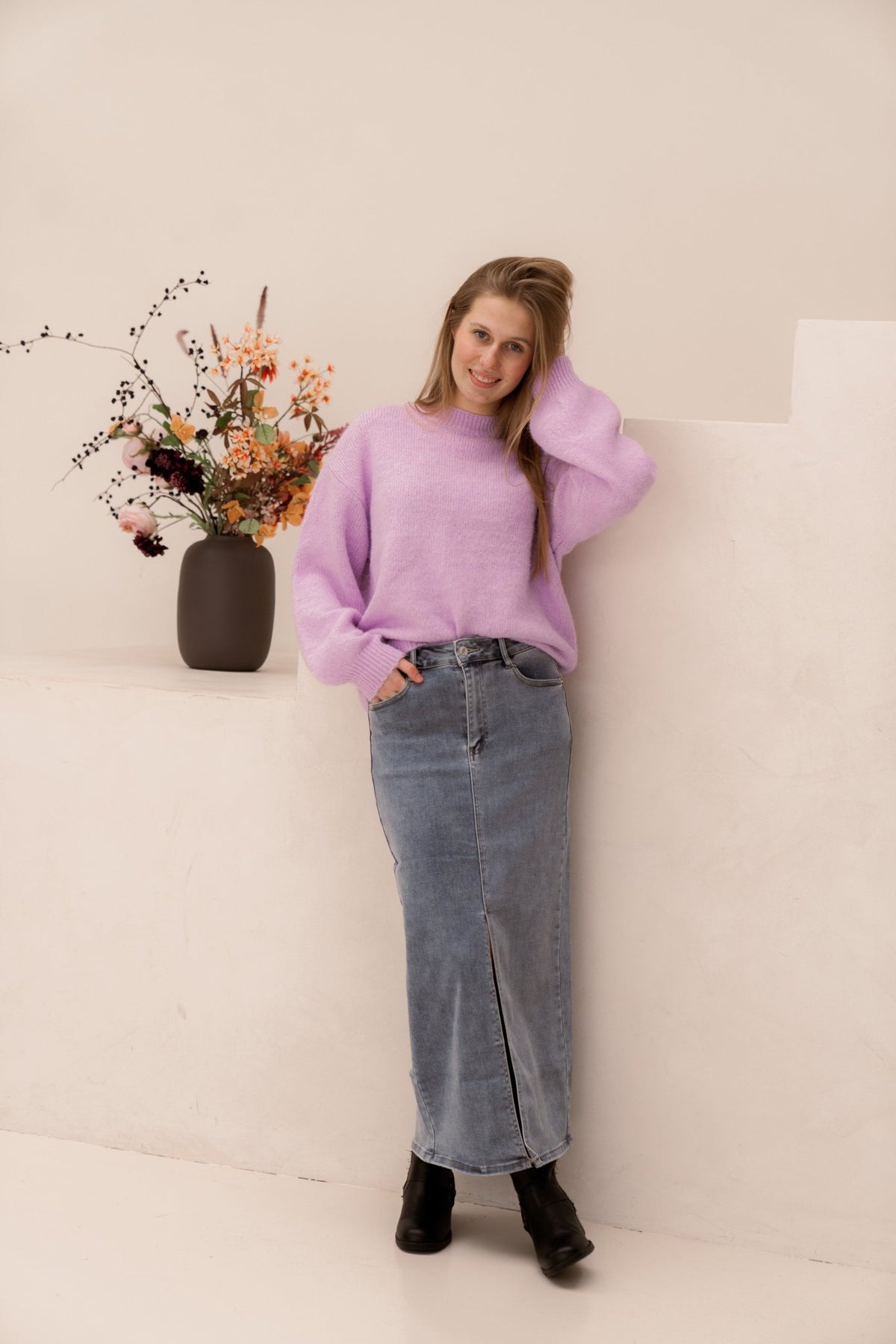 Zare denim skirt midi - Bij Keesje - Bij Keesje