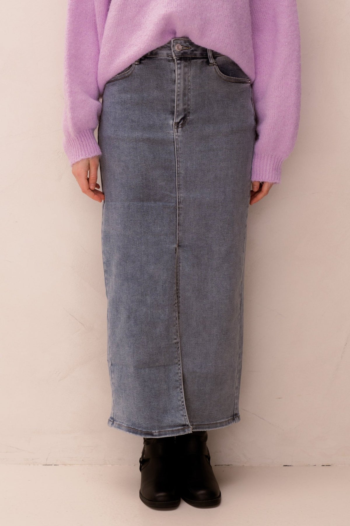 Zare denim skirt midi - Bij Keesje - Bij Keesje