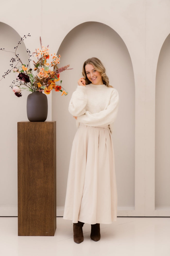 Zaya skirt beige - Bij Keesje - Bij Keesje