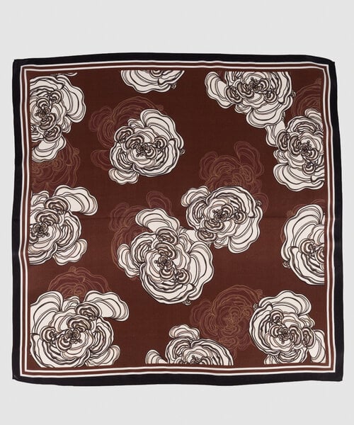 Zaya zijde sjaaltje flower bordeaux - Bij Keesje - Bij Keesje