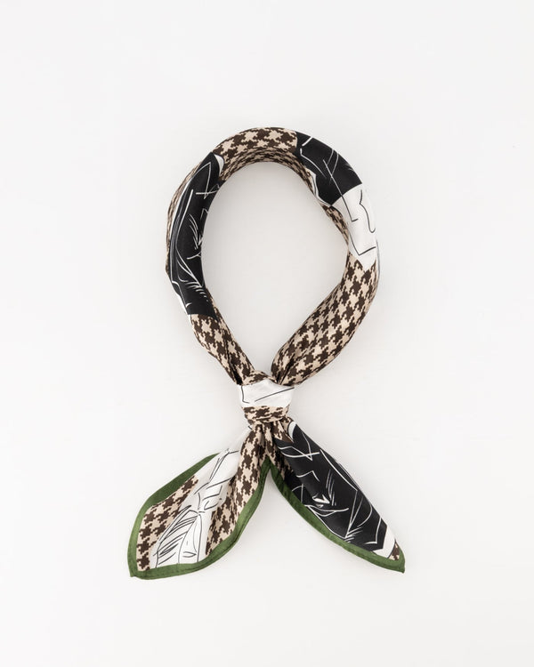 Zaya zijde sjaaltje houndstooth - Bij Keesje - Bij Keesje - Sjaal