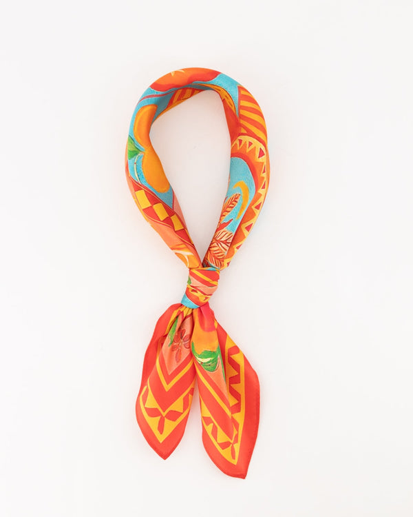 Zaya zijde sjaaltje summer red - Bij Keesje - Bij Keesje - Sjaal