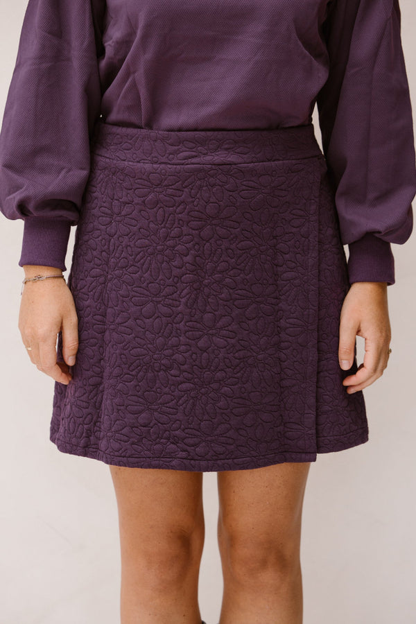 Zelia rok aubergine - Bij Keesje - Bij Keesje