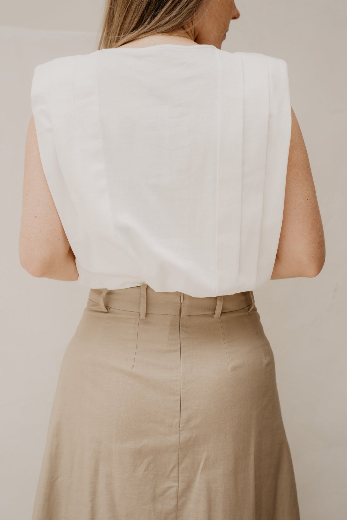 ZelliCC Padded Pleat Top White - Bij Keesje - Co'couture - Top