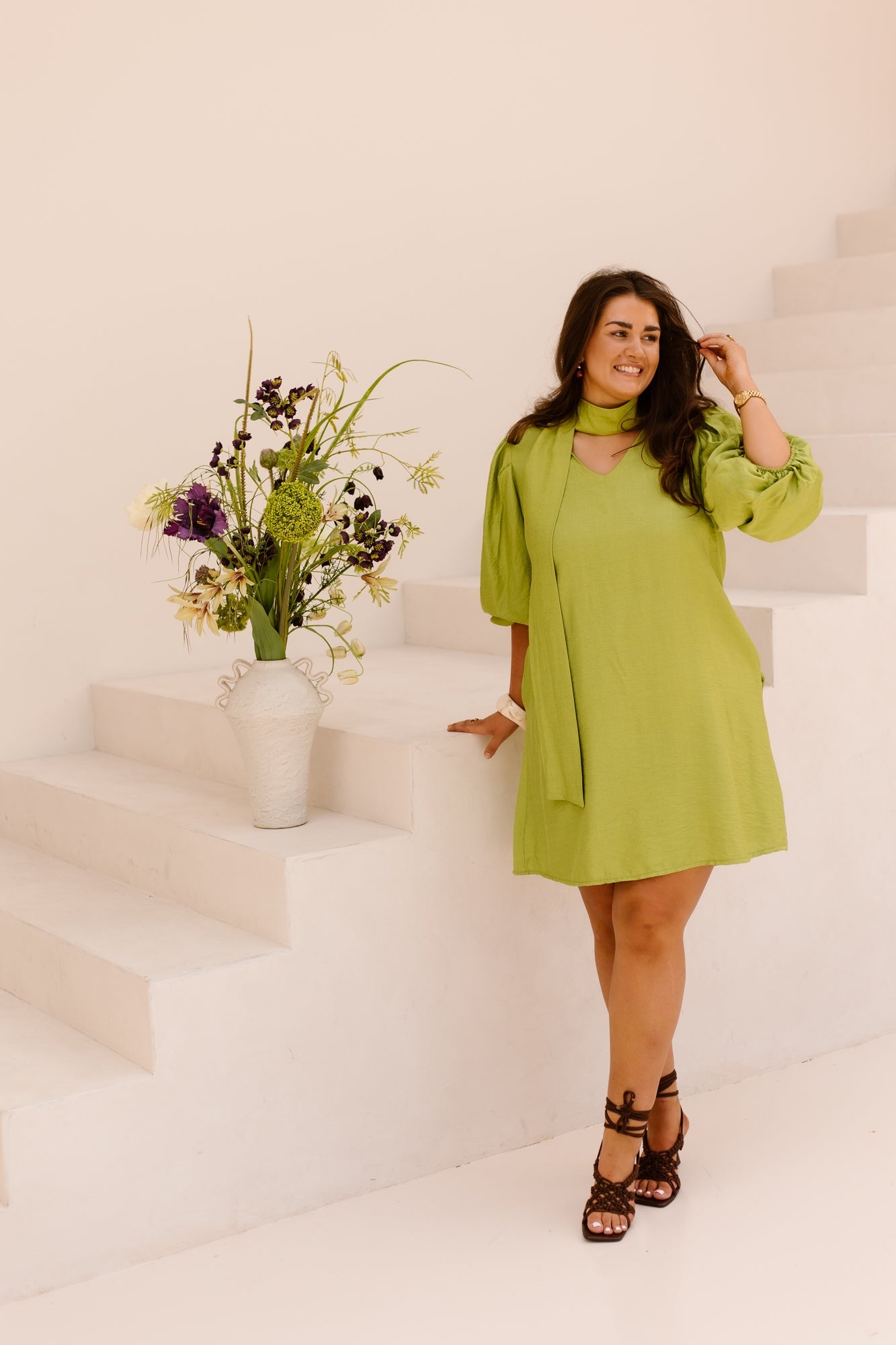 Zia dress lime - Bij Keesje - Bij Keesje - Jurk